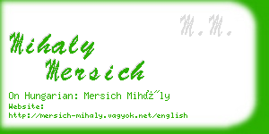 mihaly mersich business card